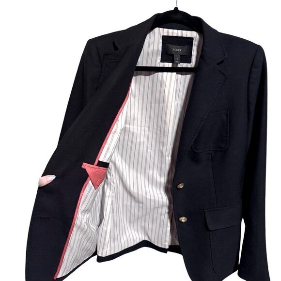 J CREW- Rhodes Two Button Blazer in 100% Italian Wool Wrinkle Resistant Black, 8 - Picture 7 of 16